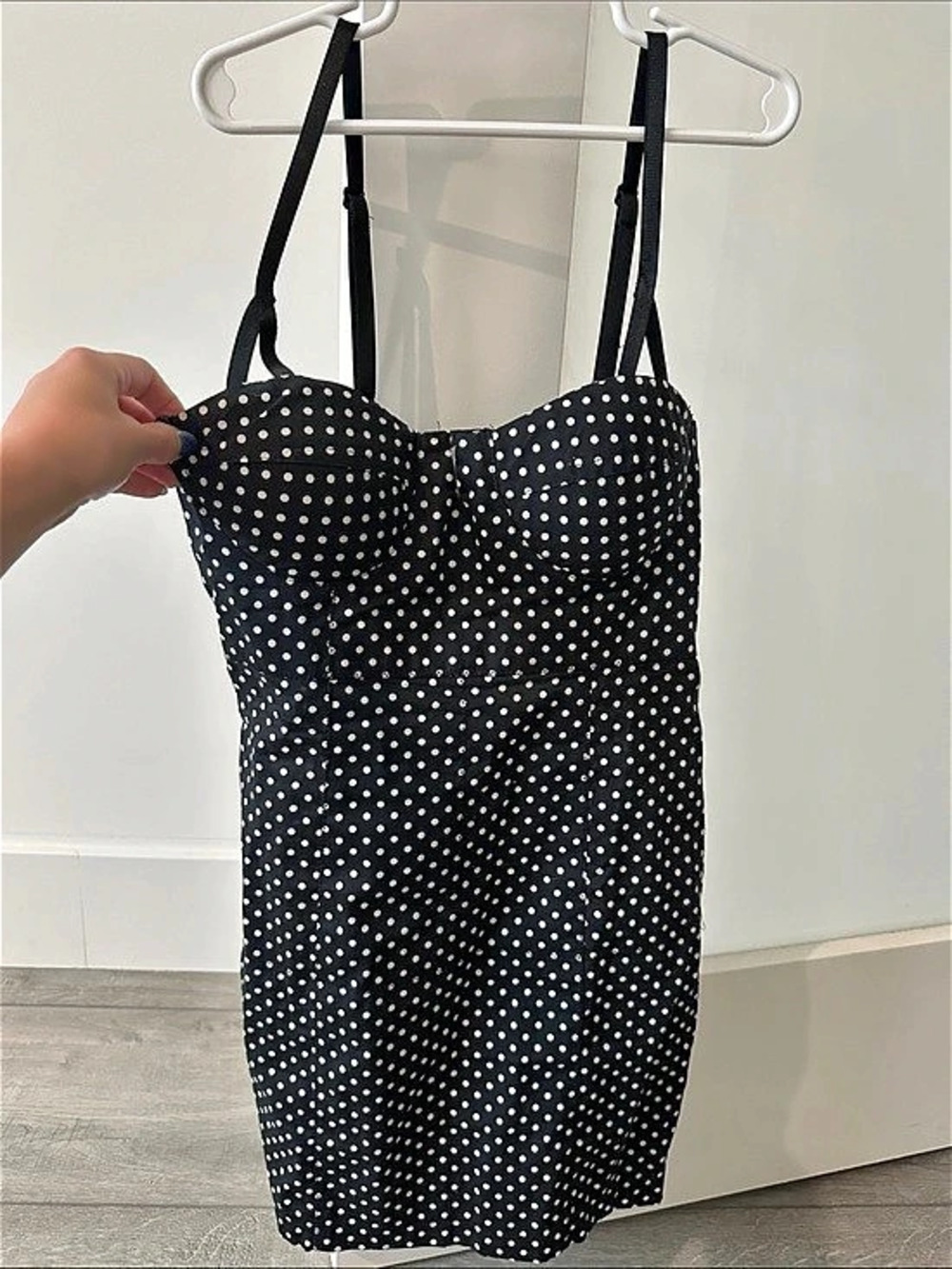 SEEK THE LABEL Polka Dot Mini Dress in Black & White Size XS Like New